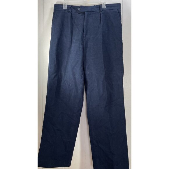 Joseph Turner Moleskin Trousers Mens 36 W 30 L Navy Blue 100% Cotton - Picture 1 of 16